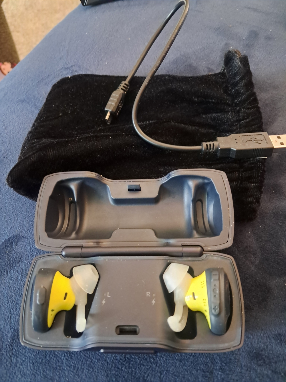 BOSE Sound Sport Citron Yellow Wireless Earbuds with Charging Case